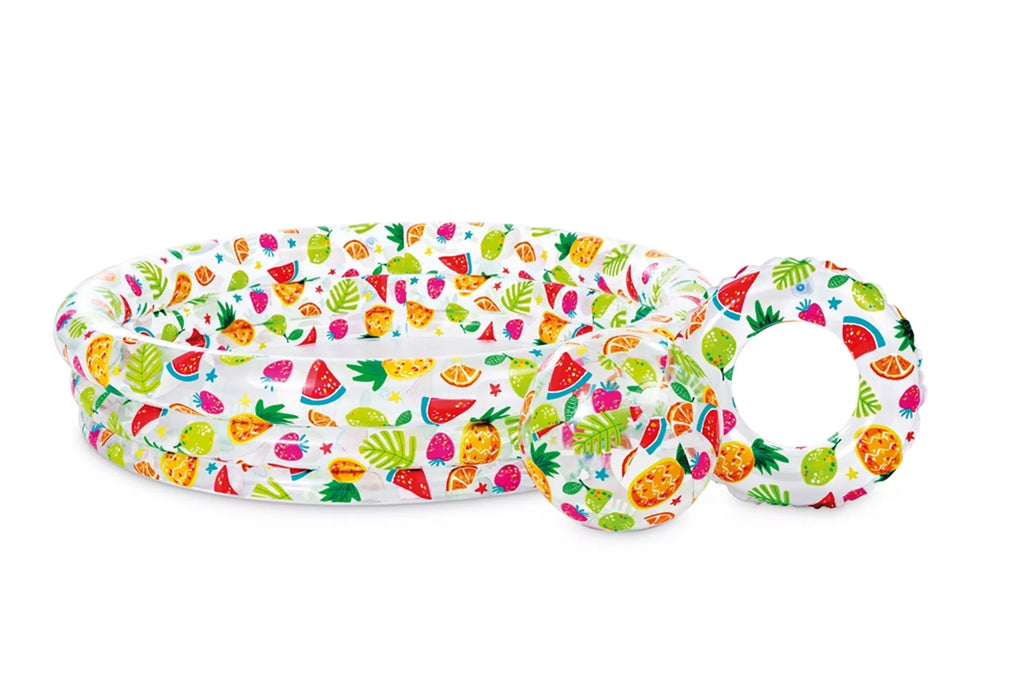 Intex fruitprint zwembad 132x28 Set