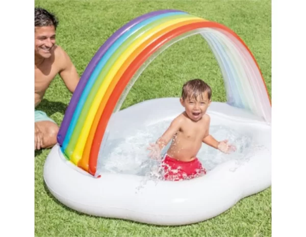 Intex regenboog op wolk zwembad 142x119cm: